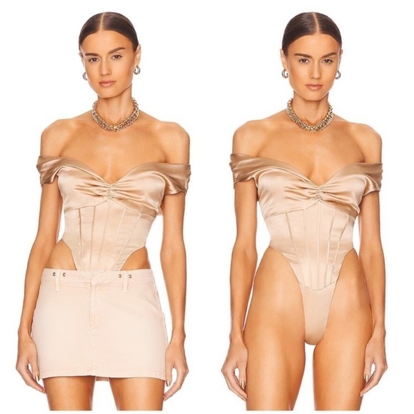 Retrofete Rozik Bodysuit in Nude Size M